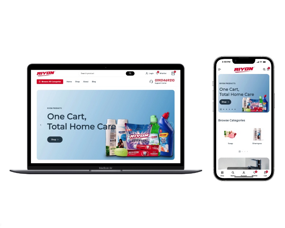 Riyon e-commerce website project by MD SHAKIB MOLLA